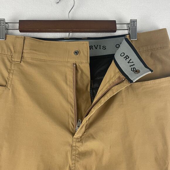 ORVIS Men’s Cargo Shorts SZ 38 Tan Stretch GUC💗 - Picture 7 of 11
